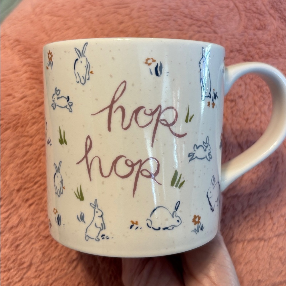 Threshold Stoneware Ceramic Easter bunny Hop Hop Mug